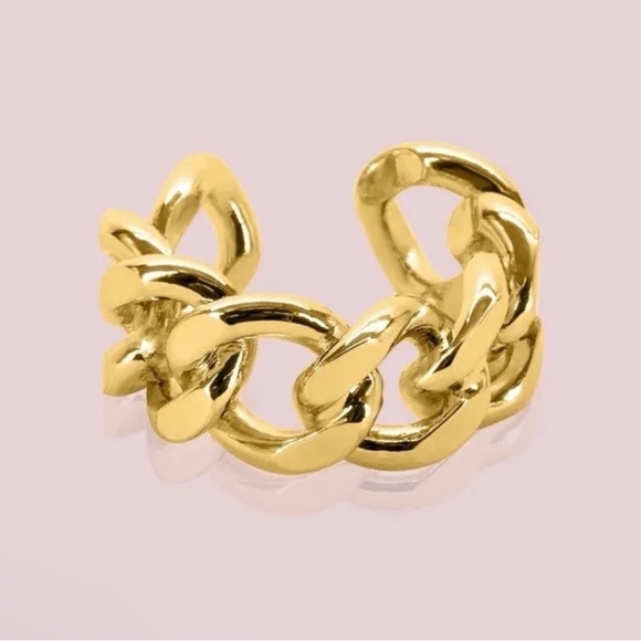 NWT OMA The Label Baba 18K Goldplated Chain Ring - Picture 14 of 14
